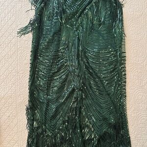 Eva Franco Slim Sequin Maxi Skirt